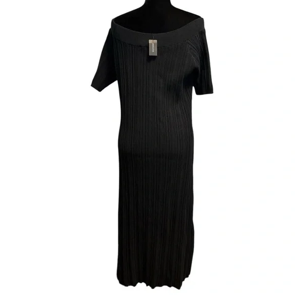 🆕RW & Co Off-The-Shoulder Fitted Ribbed Dress - Picture 6 of 11